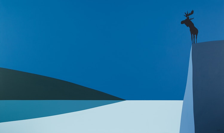 Artwork by Charles Pachter, Lookout (Moose Proud)