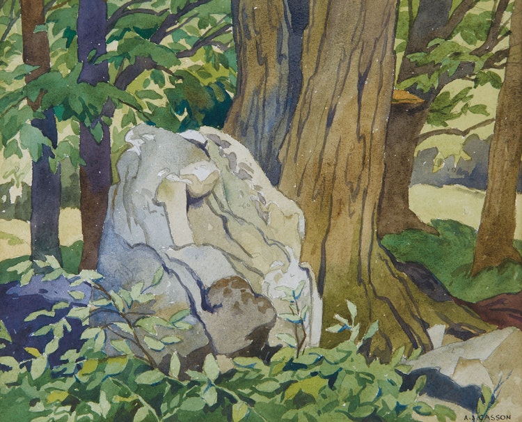 Artwork by Alfred Joseph Casson, In the Woods - Wild Ridges