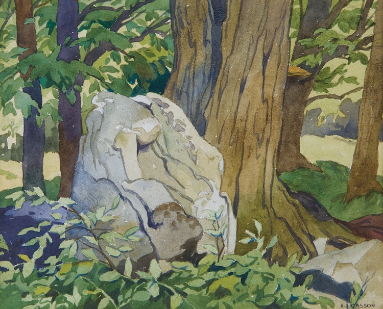 Artwork by Alfred Joseph Casson,  In the Woods - Wild Ridges