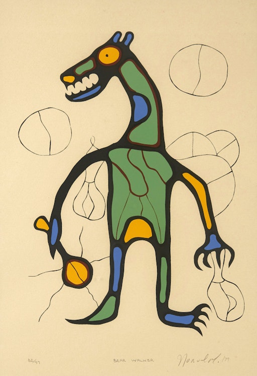 Artwork by Norval Morrisseau, Bear Walker
