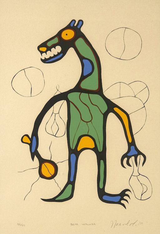 Artwork by Norval Morrisseau,  Bear Walker