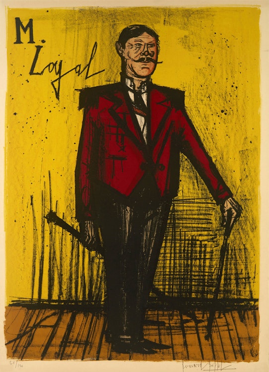 Artwork by Bernard Buffet,  Mon Cirque, Ringmaster (M. Loyal)