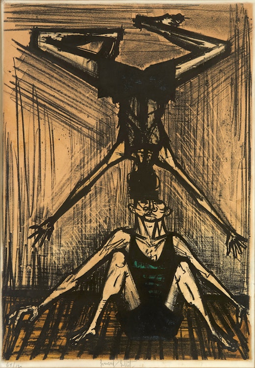 Artwork by Bernard Buffet, Deux Acrobats