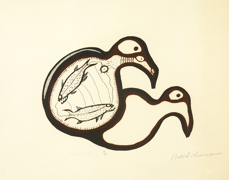 Artwork by Norval Morrisseau, Cause and Effect