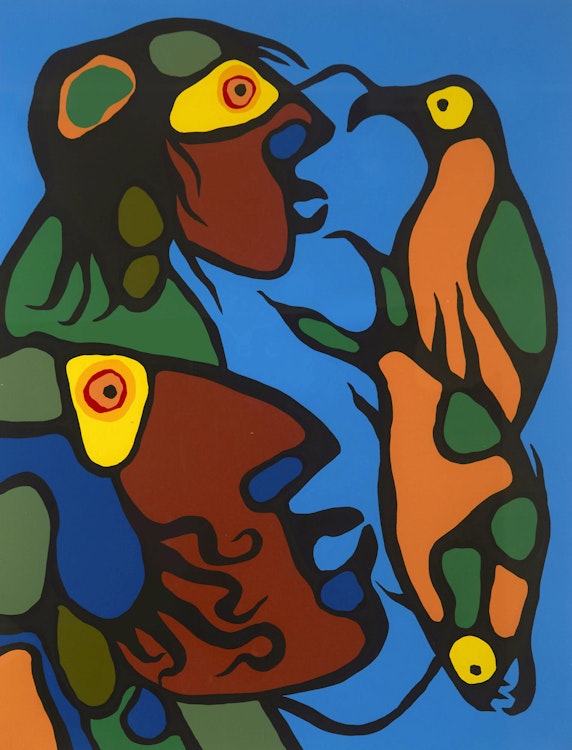 Artwork by Norval Morrisseau,  Soul Looks Beyond