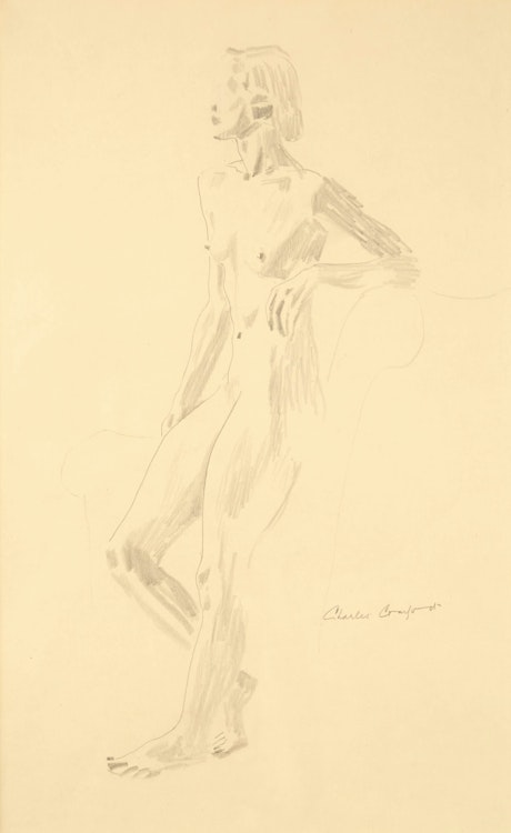 Artwork by Charles Fraser Comfort,  Female Nude (Facing Left)