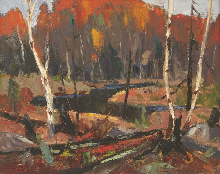 Artwork by William John Hopkinson, Autumn Landscape