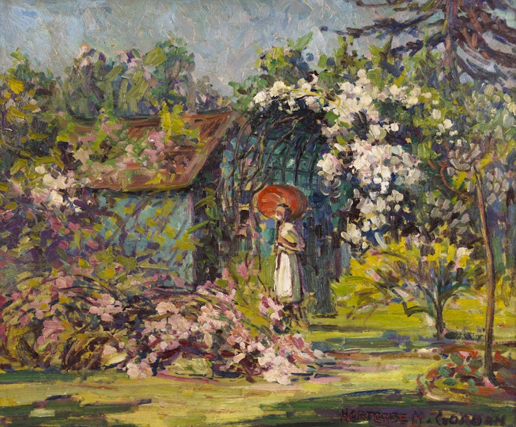 Artwork by Hortense Mattice Gordon,  In The Garden
