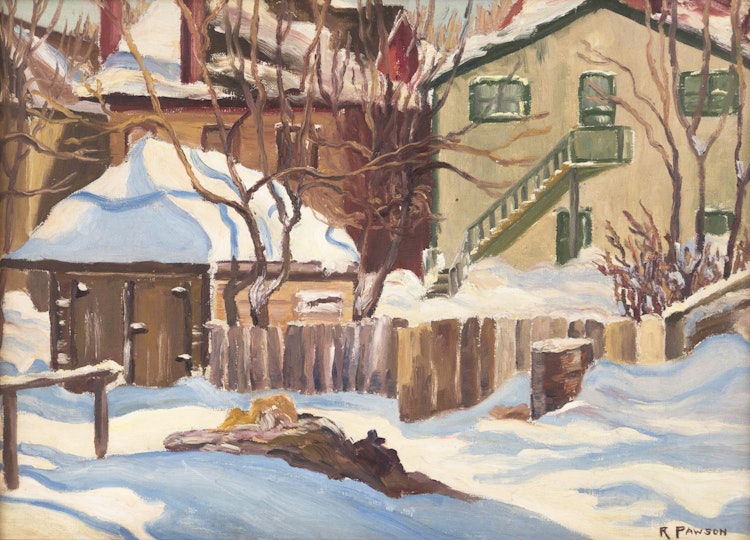 Artwork by Ruth Pawson, After the Storm (Back Lane, 2300 Block Lorne Street)