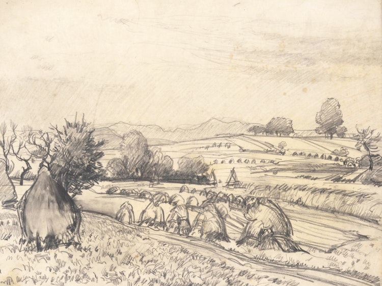 Artwork by Paul Archibald Caron, Farm Landscape