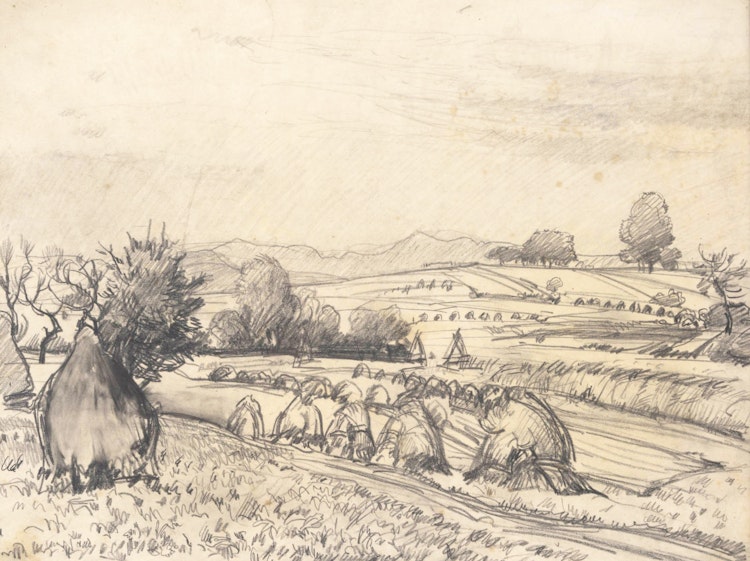 Artwork by Paul Archibald Caron,  Farm Landscape