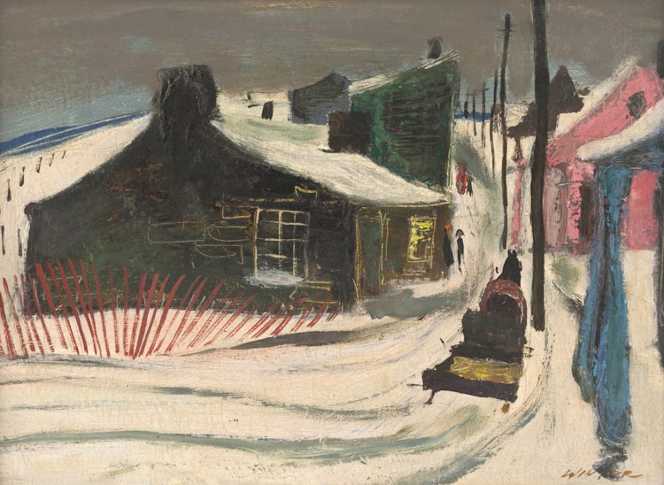 Artwork by William Arthur Winter,  In Quebec