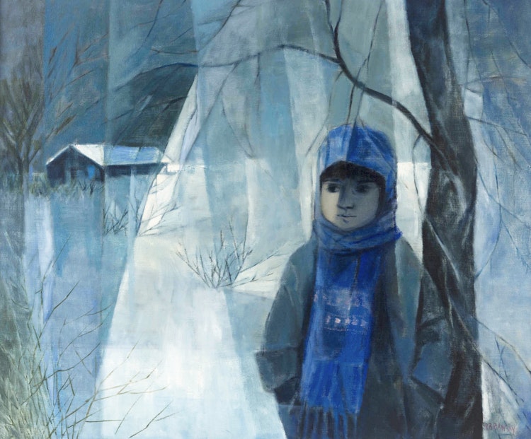 Artwork by Rita Briansky, Looking Backward