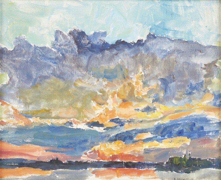 Artwork by Dorothy Elsie Knowles, Sunset Landscape