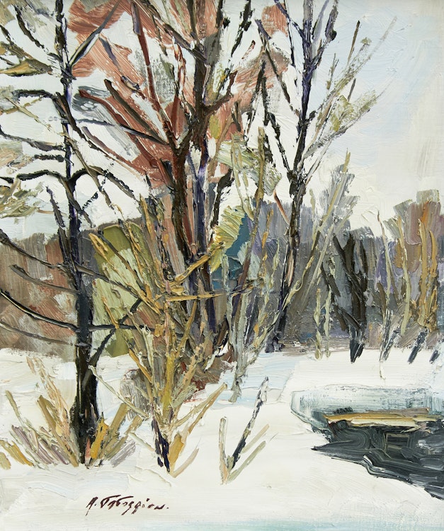 Artwork by Armand Tatossian, Feuillus en hiver