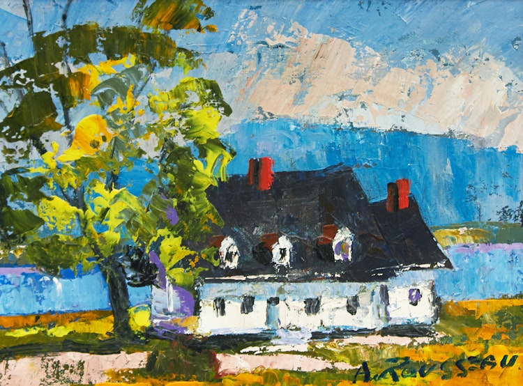 Artwork by Albert Rousseau, Ferme à St-Valier