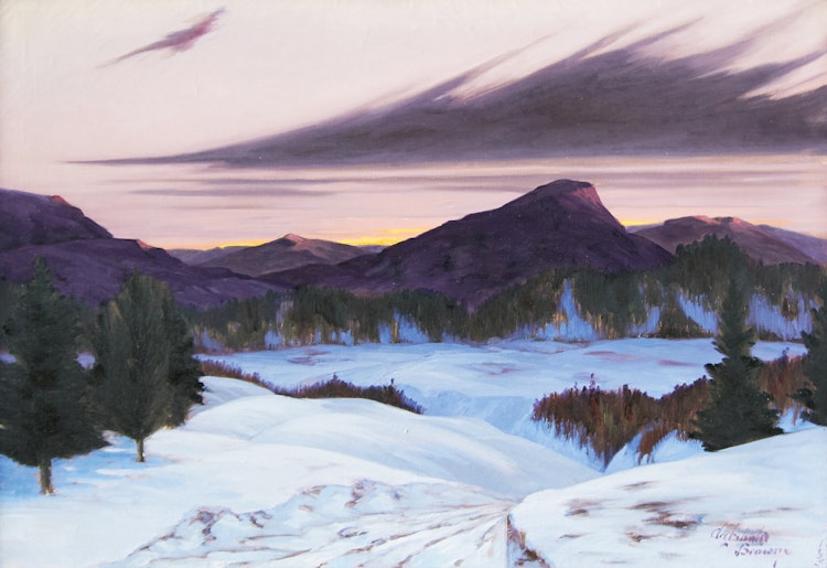 Artwork by J. Archibald Browne,  Purple Twilight