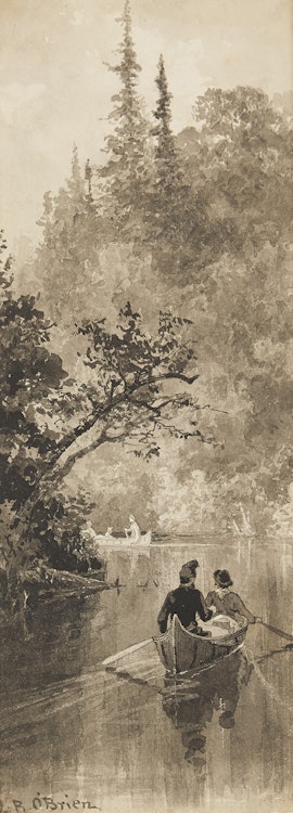 Artwork by Lucius Richard O'Brien, On the Bostonnais River