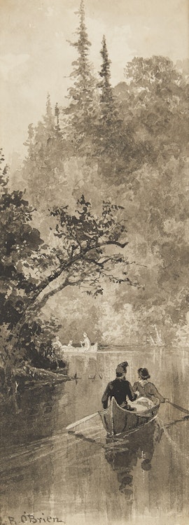 Artwork by Lucius Richard O'Brien,  On the Bostonnais River