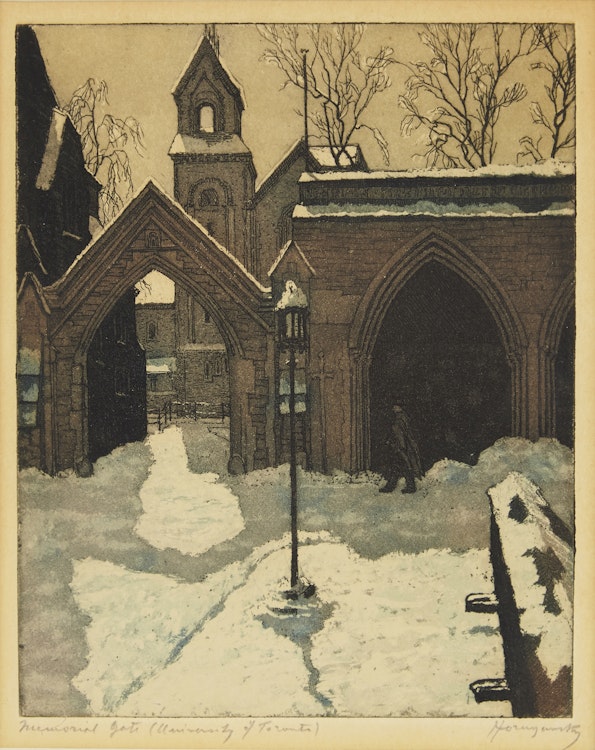 Artwork by Nicholas Hornyansky,  Memorial Gate (University of Toronto)