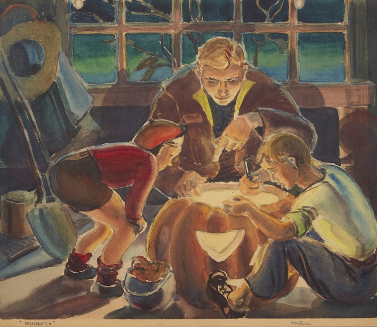 Artwork by Helen Murrin Berry, Hallowe’en