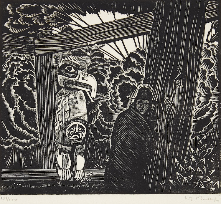 Artwork by Walter Joseph Phillips, Ruin, Tsatsisnukomi