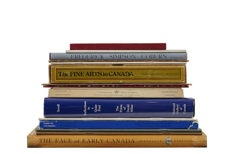 Artwork by Books and Reference, Selection of Books, Pamphlets and Cards related to Historical Canadian Art