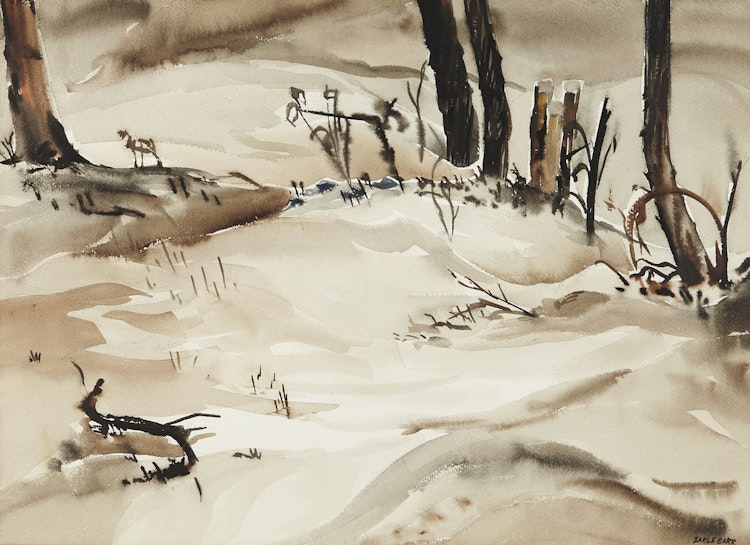 Artwork by Earl Barr, Winter Landscape, Scarborough; Snowy Landscape