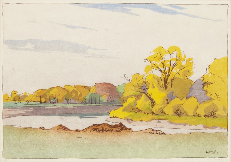 Artwork by Walter Joseph Phillips, Assiniboine River (1931)