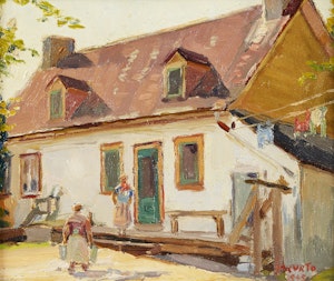 Artwork by Francesco Iacurto, Untitled (Village Scene)