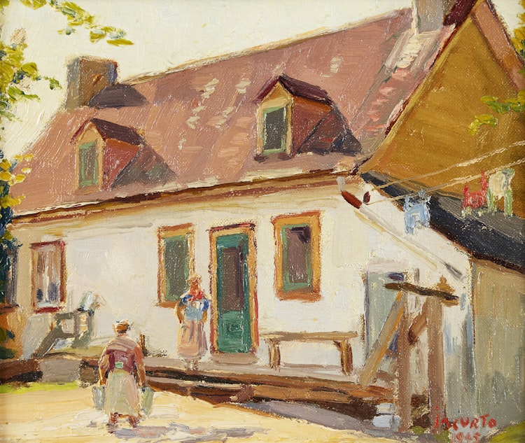 Artwork by Francesco Iacurto,  Untitled (Village Scene)