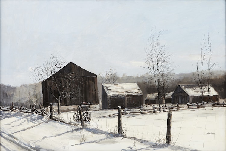 Artwork by Arto Yuzbasiyan, Old Barn at Barrie