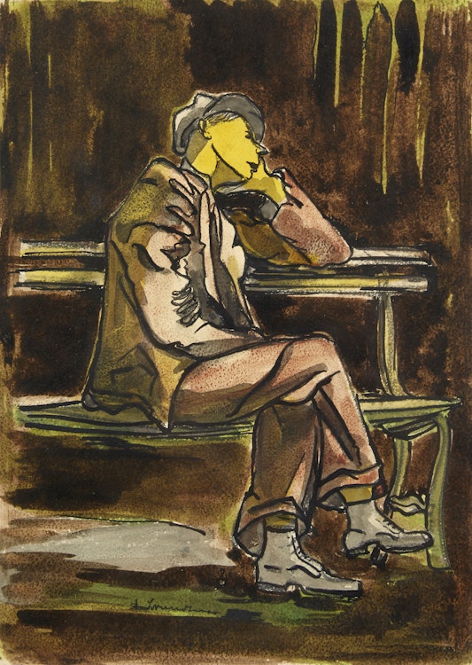 Artwork by Fritz Brandtner, The Other Side of Life (Depression Years)