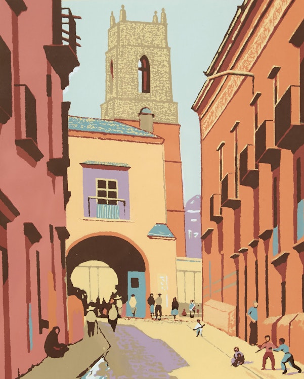 Artwork by Frederick Bourchier Taylor, Untitled (Street Scene)