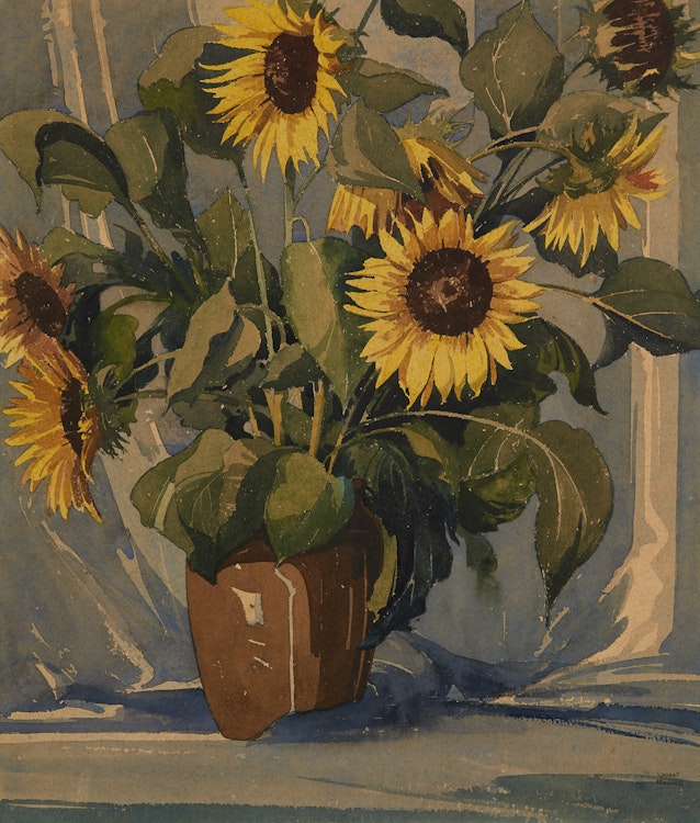 Artwork by William Garnet Hazard,  Still Life of Sun Flowers