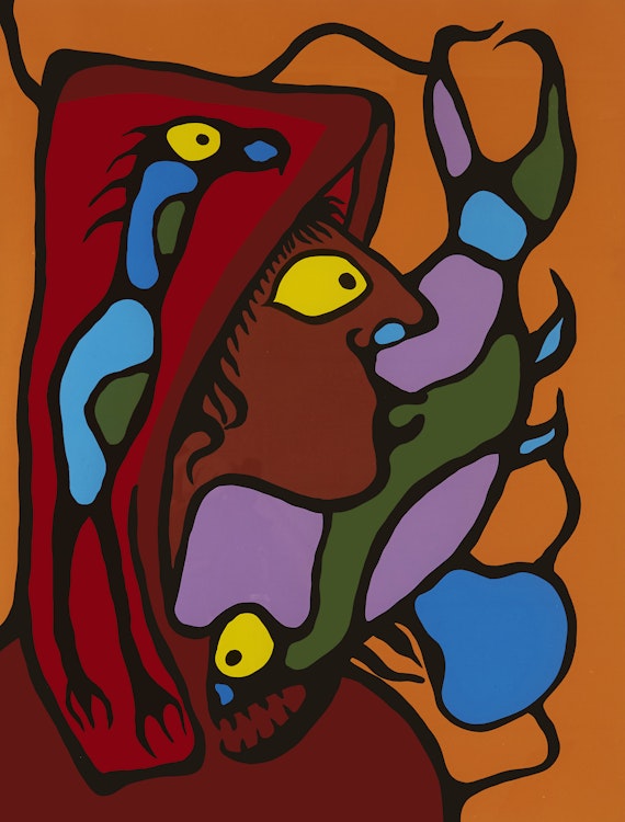 Artwork by Norval Morrisseau,  Native Astrul Image