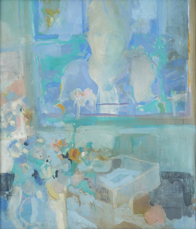 Artwork by Peter Alfred Harris, Girl in Mirror