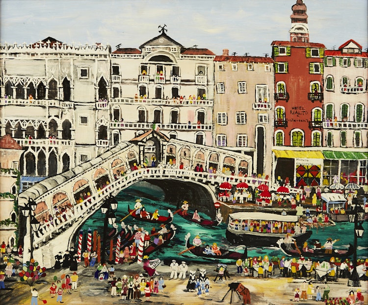 Artwork by Monica H.  Horseman,  Rialto Bridge, Venice