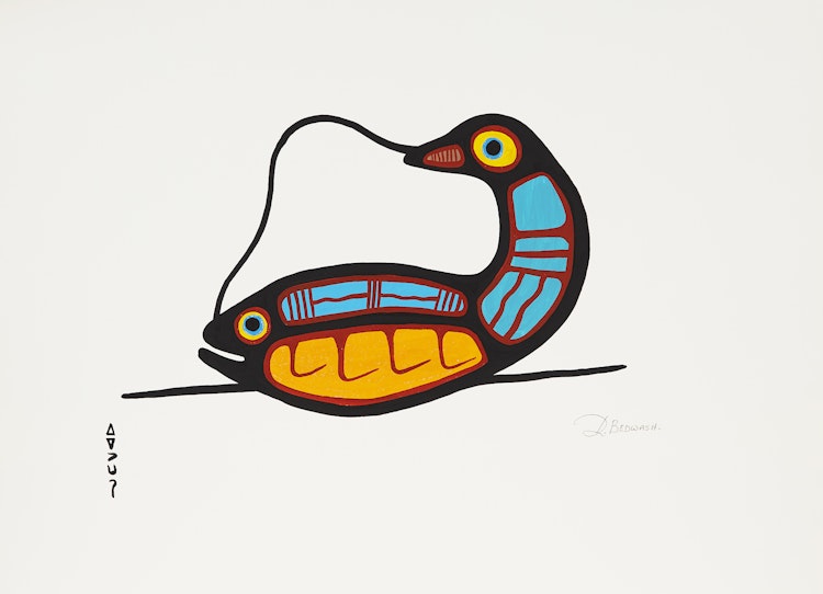 Artwork by Richard Bedwash, Untitled (Bird and Fish)