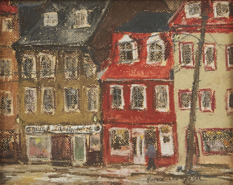 Artwork by Horace Champagne, St. Paul St., Québec