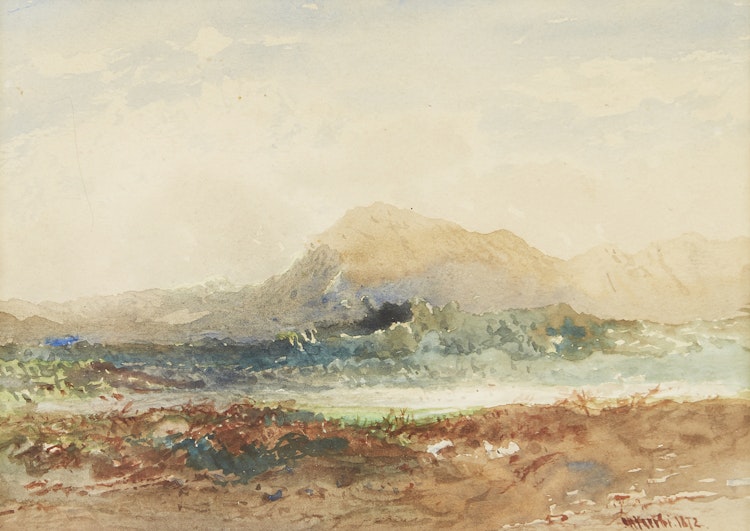 Artwork by Otto Reinhold Jacobi,  Shoreline Landscape