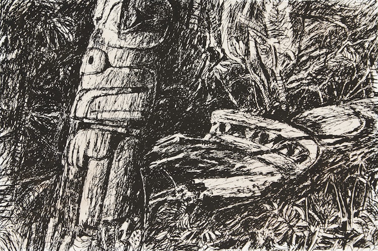 Artwork by Gordon Appelbe Smith, Haida Remnents (Sic)