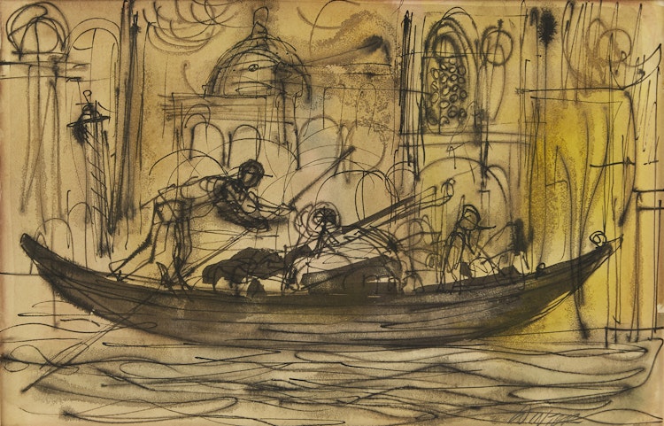 Artwork by William Arthur Winter, Gondolier