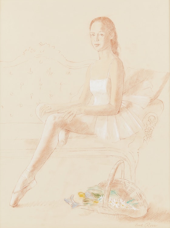 Artwork by Fred Ross,  Young Dancer in White