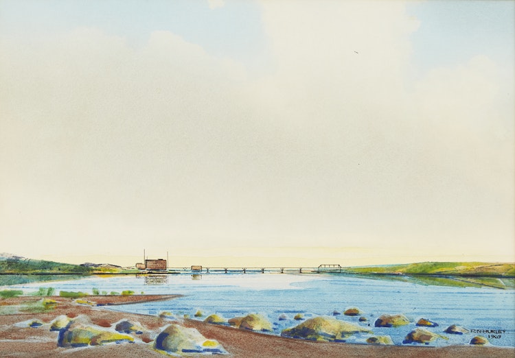 Artwork by Robert N. Hurley,  Shoreline Landscape