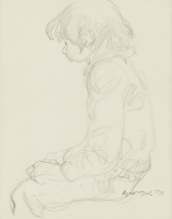 Artwork by William Arthur Winter, Pensive