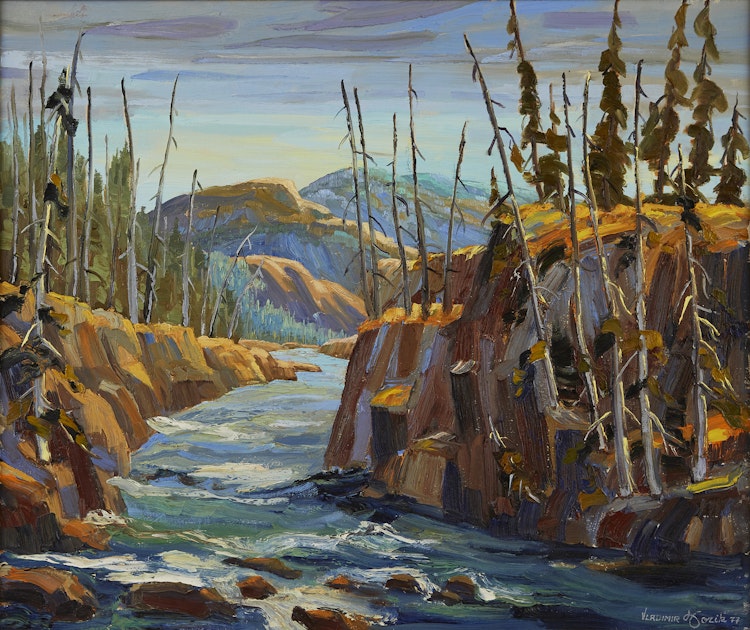 Artwork by Vladimir Horik, River Landscape