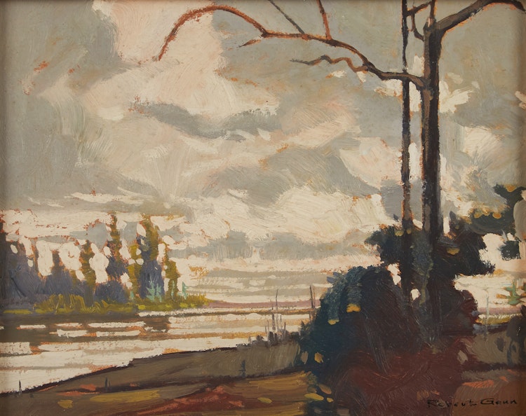 Artwork by Robert Genn, Moose Lake, Morning