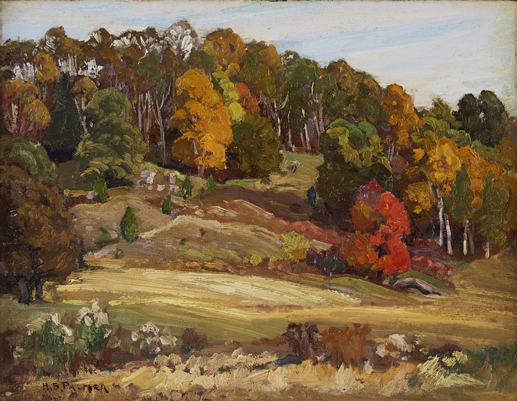 Artwork by Herbert Sidney Palmer, Autumn Hillside