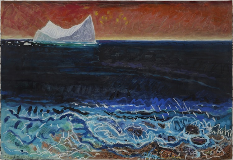 Artwork by Anne Meredith Barry,  Coastline with Iceberg